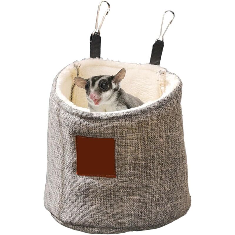 Schlafsäcke für Gleithörnchen, Hängesäcke für Käfige, warmes Käfigzubehör und Spielzeug, geeignet für Gleithörnchen, Meerschweinchen, Frettchen,