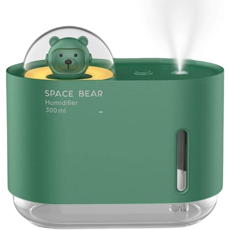 Memkey - Schlafzimmer-Luftbefeuchter Space Bear Schlafzimmer-Luftbefeuchter 300 ml Luftbefeuchter mit kühlem Nebel für Kinderzimmer, automatische