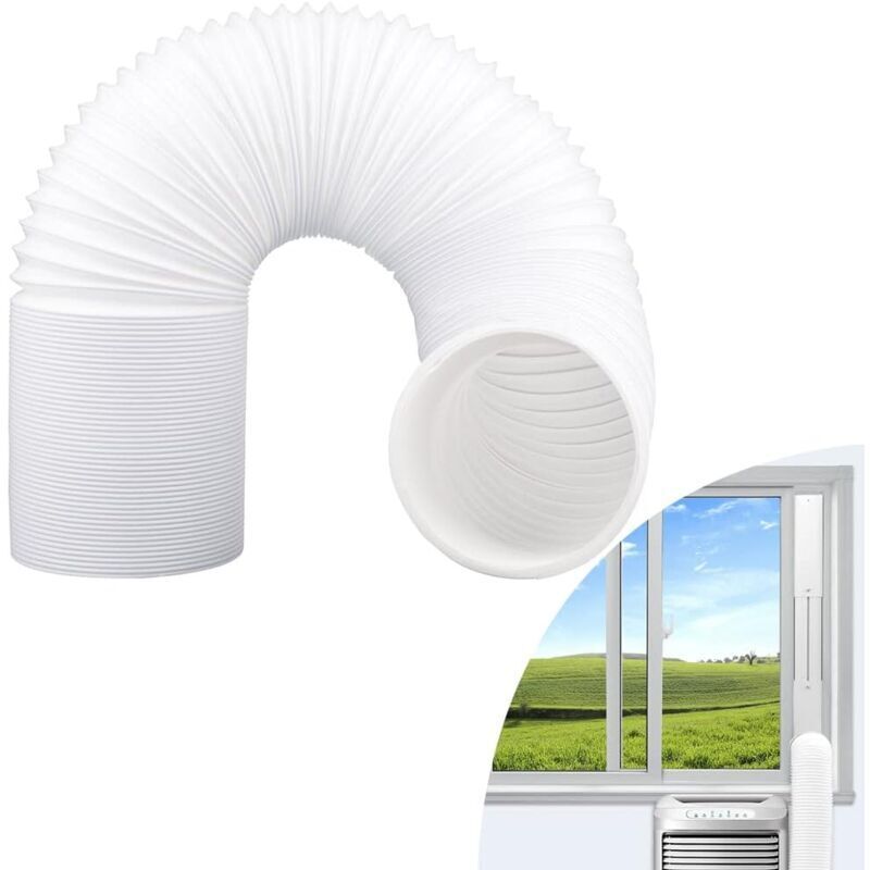 Schlauch für mobile Klimaanlagen, Abluftschlauch für Klimaanlagen aus PP-Material, 15 cm Durchmesser mit 2 m Länge, Universal-Schlauchsatz für mobile
