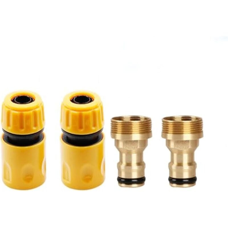 Schlauchanschluss Wasserhahn Universal-Wasserhahn-Adapter-Set – 2x Wasserhahn Adapter für Küchenarmatur & Gartenschlauch, 4-Teile-Kit – 4m