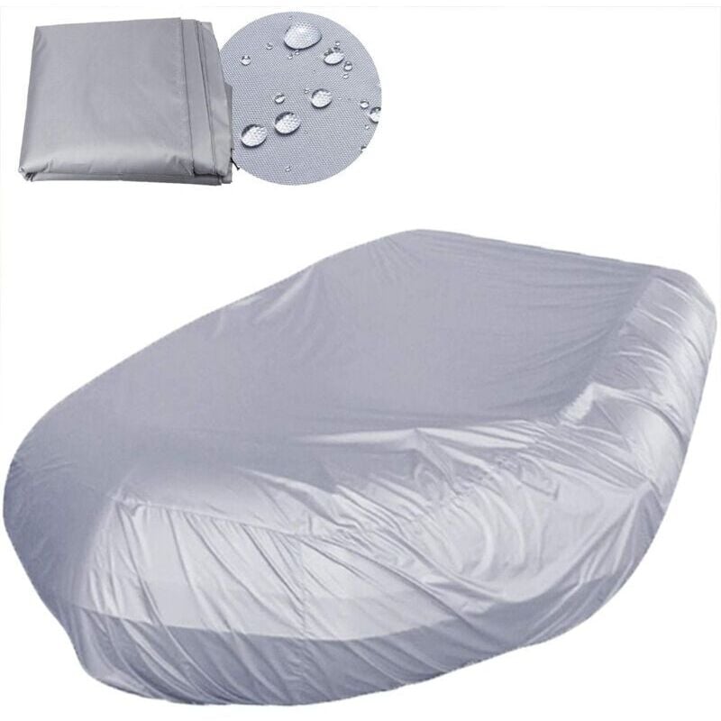 Schlauchboot-Abdeckung, Sonnenschutz-Bootsabdeckung (Grau, 330 x 165 x 46 cm) mumu