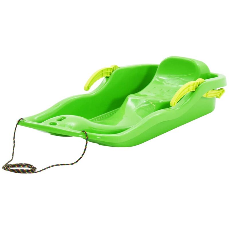 Schlitten mit Bremsen Grün 87x40x18 cm Polypropylen vidaXL