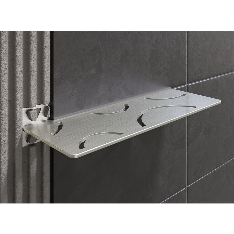 Schluter - Schlüter SWS1D5EB-W-S1 Ablage Floral 115x300mm Edelstahl gebürstet