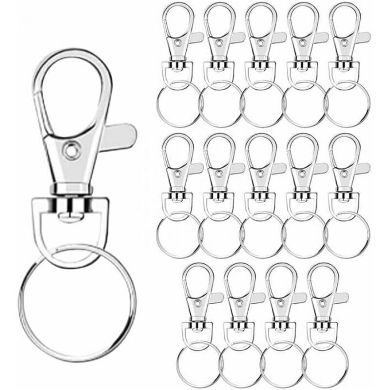 Schlüsselhaken, Karabiner-Schlüsselanhänger, Schlüsselanhänger-Zubehör, Karabinerverschlüsse, drehbare Karabinerhaken, drehbarer Schlüsselanhänger