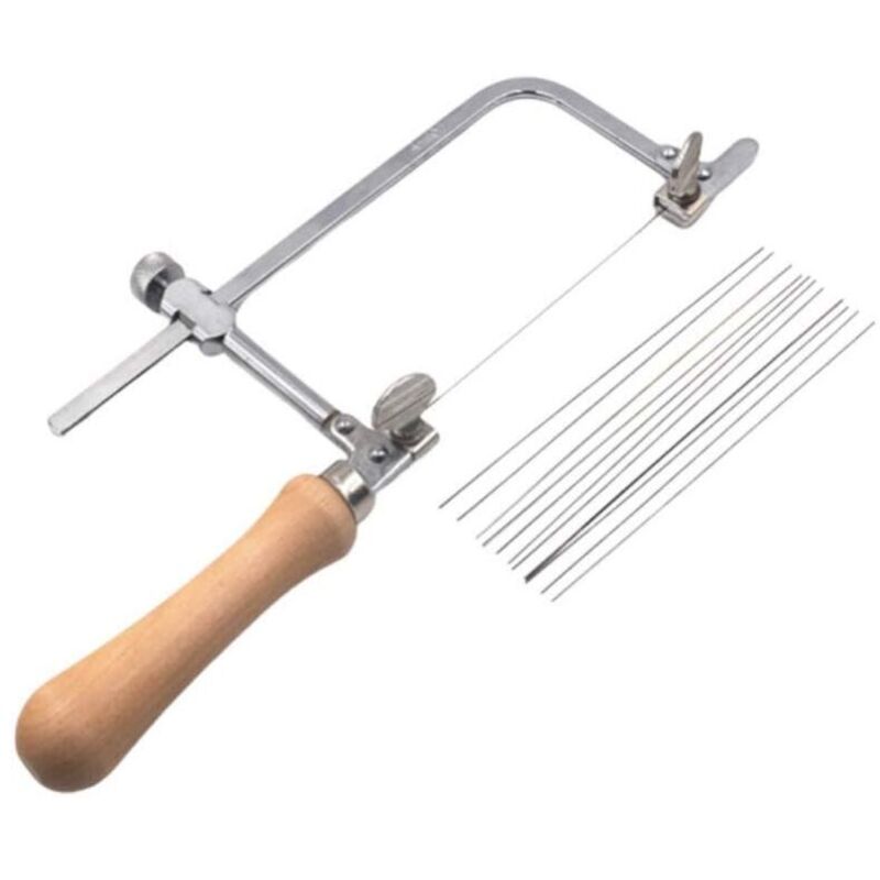 Schmucksäge, verstellbarer Juwelier-Sägerahmen mit Sägeblättern, professionelles Schmuckherstellungsset für Werkzeuge zur Herstellung von Kunstrahmen