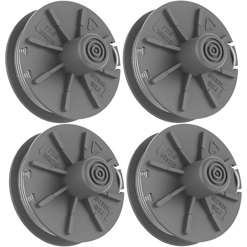 Schneidfadenspule, 4 Stück, passend für Turbo-Rasentrimmer 5307-20, 6 m, Ersatzspule für Gardena-Rasentrimmer