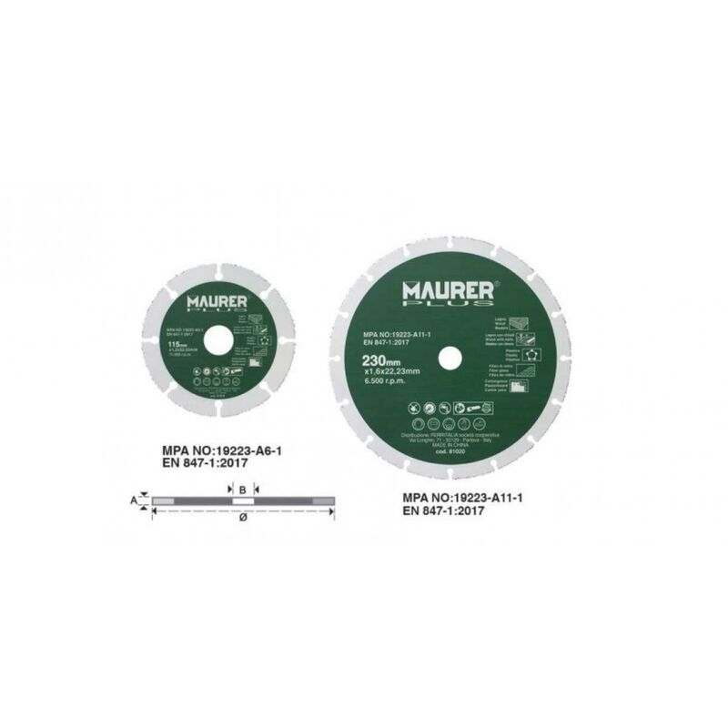 Maurer holzscheibe 115mm 81019 u120114032