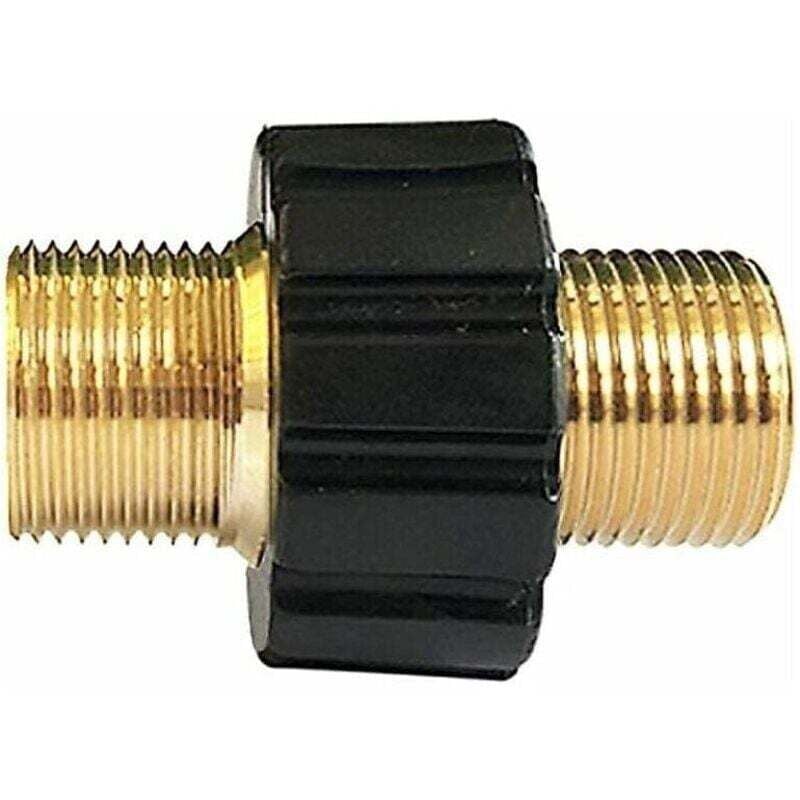Schnellanschluss für Hochdruckreiniger, Adapter, Doppelgewinde M22 x 1,5, kompatibel mit Kärcher, Kärcher HD & HDs Hochdruckreiniger-Schlauch (14 mm