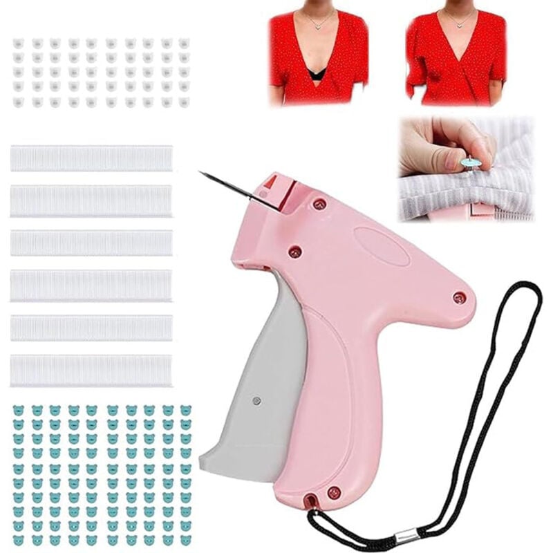Schnelles Fixiergerät für Kleidung,Schnelles Fixiergerät für Kleidung,Quilt-Tackerpistole,Mikro-Stichpistole,Mini-Stichsäumpistole für Kleidung,Quick