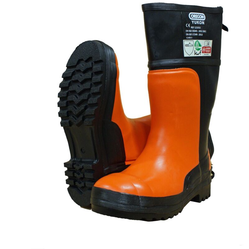 Oregon Schnittschutz Gummistiefel Yukon Orange/Schwarz Größe 45