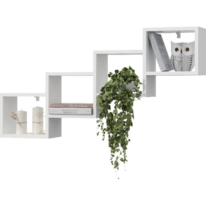 Schräges Wandregal für Wohnzimmer 110cm CUBO Schräges Wandregal für Wohnzimmer Schwarz