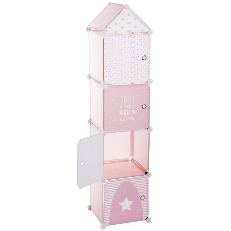 Atmosphera - Schrank mit Schubladen für Kleinteile für Kinderzimmer, 4 Fächer, 34 x140 x32 cm