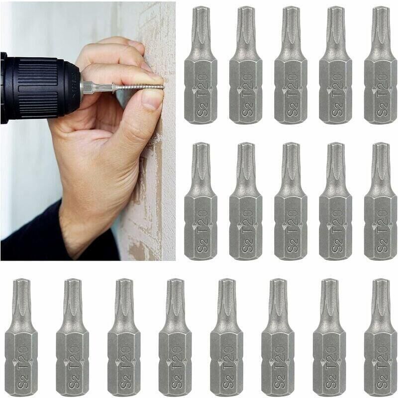 Schraubendreher-Bit-Set T20, Schlagschrauber-Bit-Set, 40-teilig, Sechskant-Bit für Heimwerkerarbeiten, Holzbearbeitung und Autoteile