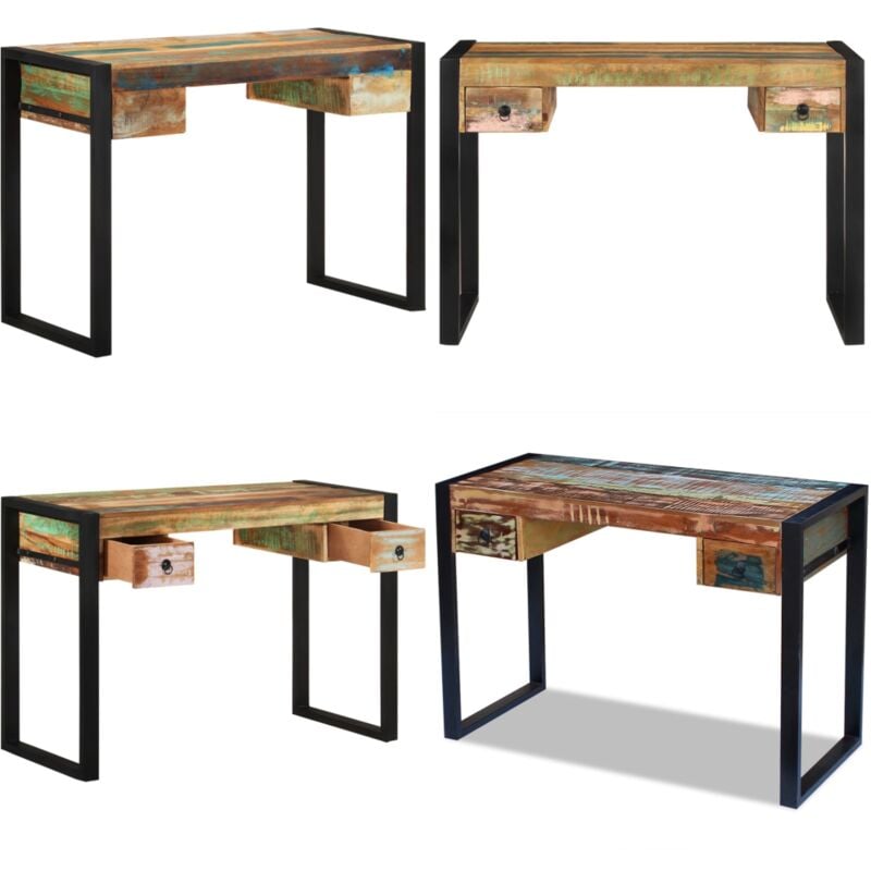 Vidaxl - Schreibtisch Altholz - Vintage Schreibtisch - Holz Schreibtisch - Recyclingmöbel - Schreibtisch Gebraucht - Industriel Style - Home & Living