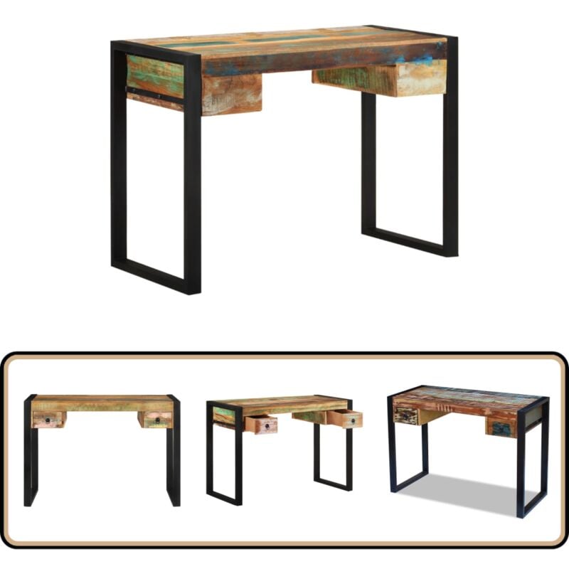 Schreibtisch Altholz - Vintage Schreibtisch - Holz Schreibtisch - Recyclingmöbel - Schreibtisch Gebraucht - Industriel Style