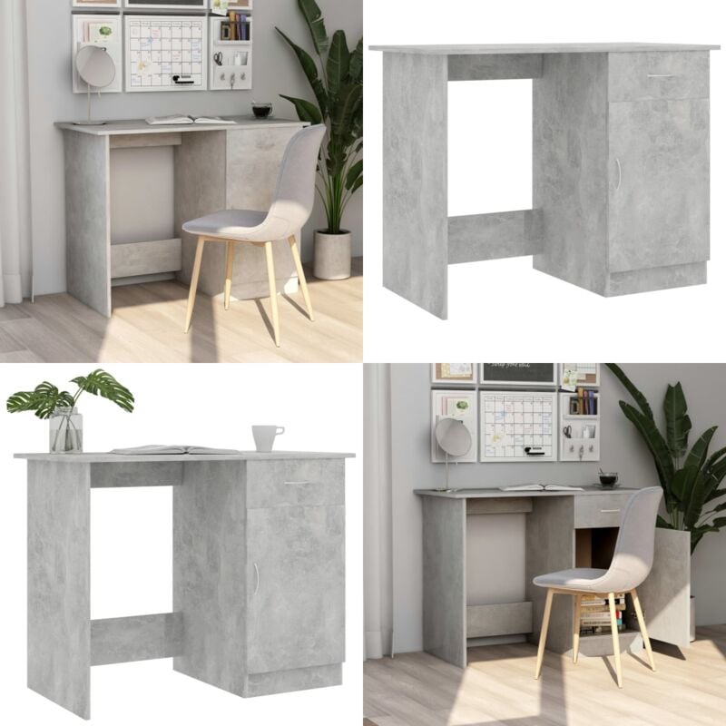 Vidaxl - Schreibtisch Betongrau 100x50x76 cm Holzwerkstoff - Schreibtisch - Holzwerkstoff Schreibtisch - Moderner Schreibtisch - Grauer Schreibtisch
