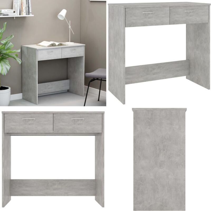 Vidaxl - Schreibtisch Betongrau 80x40x75 cm Holzwerkstoff - Schreibtisch - Holzwerkstoff Schreibtisch - Moderner Schreibtisch - Grauer Schreibtisch
