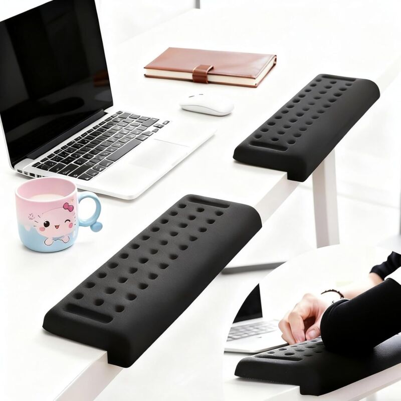Schreibtisch EdgeRest L-förmige, Handballenauflage Tastatur, 2-teiliges Set, Handauflage Tastatur Für Wrist Rest, Büro Gadgets, Ellenbogenschoner,