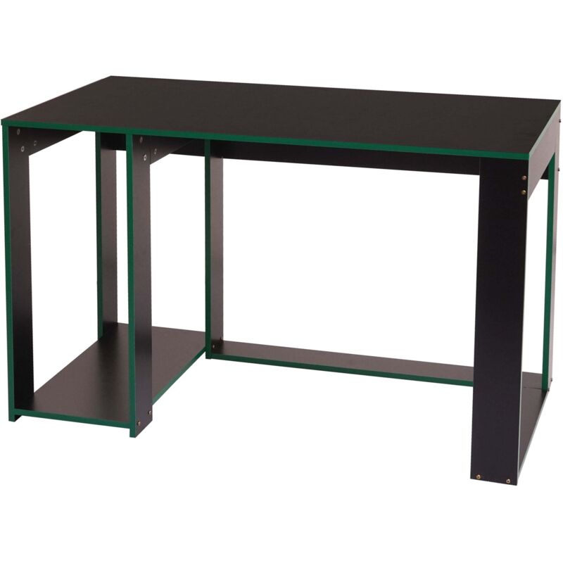 Schreibtisch HHG 834, Computertisch Bürotisch, 120x60x76cm schwarz-grün