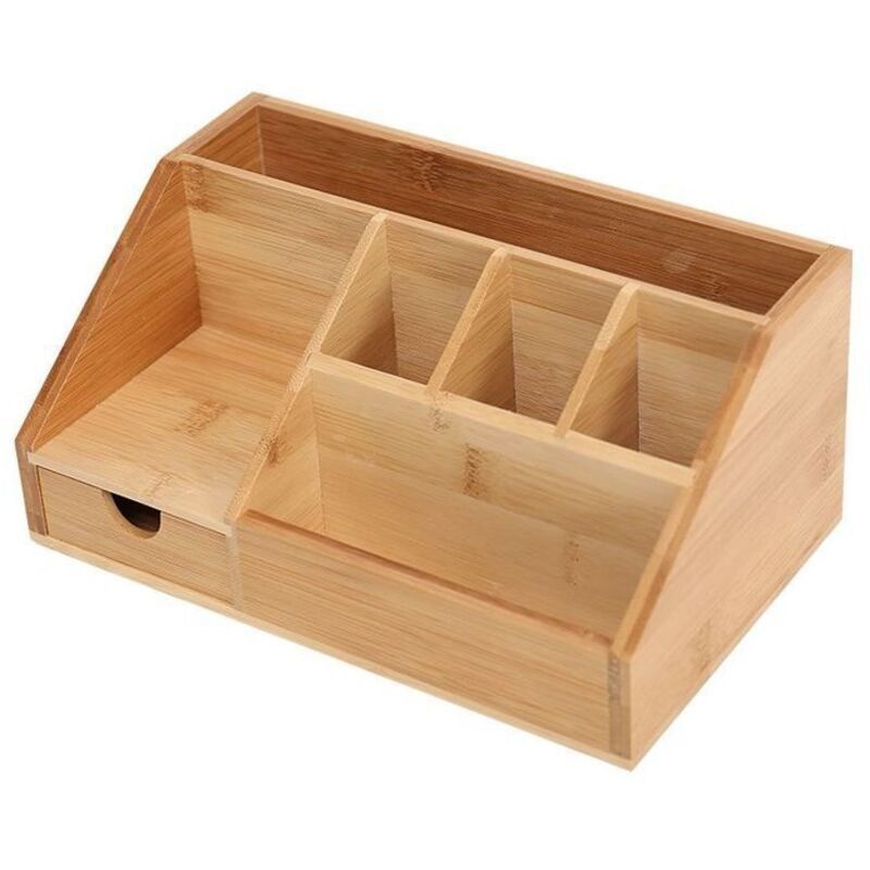 Schreibtisch-Organizer aus Holz – Stiftehalter mit Schublade – Schreibtisch-Aufbewahrungsbox – Schreibtischregal – Schreibtisch-Organizer fürs Büro.
