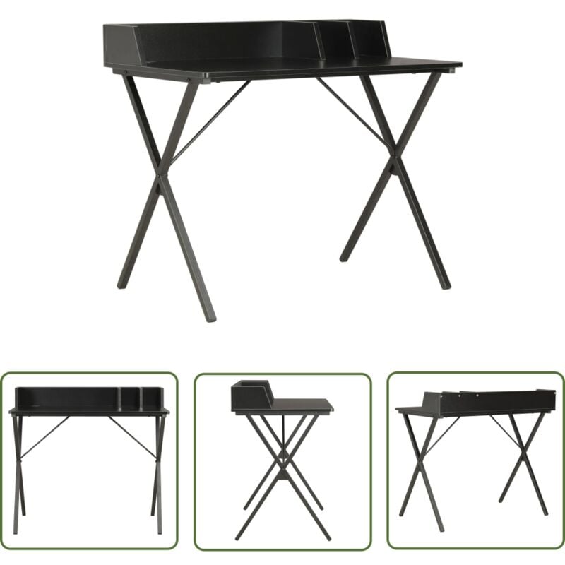 Longziming - The Living Store Schreibtisch Schwarz 80x50x84 cm - Schreibtisch - Home Office - Bürostuhl - Laptoptisch - pc Schreibtisch