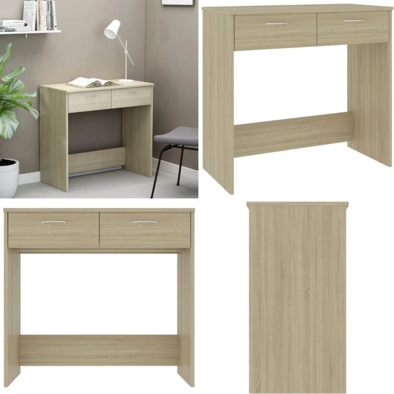 Schreibtisch Sonoma-Eiche 80x40x75 cm Holzwerkstoff - Schreibtisch - Holzwerkstoff - Sonoma-Eiche - Schreibtisch 80x40x75 Cm - Computertisch - Home &