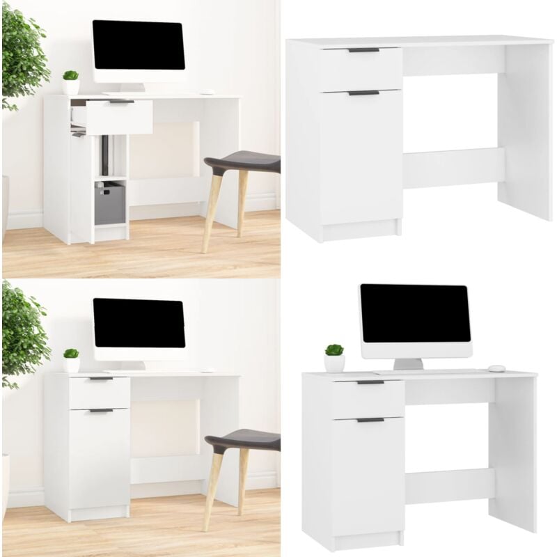 Vidaxl - Schreibtisch Weiß 100x50x75 cm Holzwerkstoff - Schreibtisch - Weißer Schreibtisch - Holzwerkstoff Tisch - Home Office - Bürostuhl - Home &