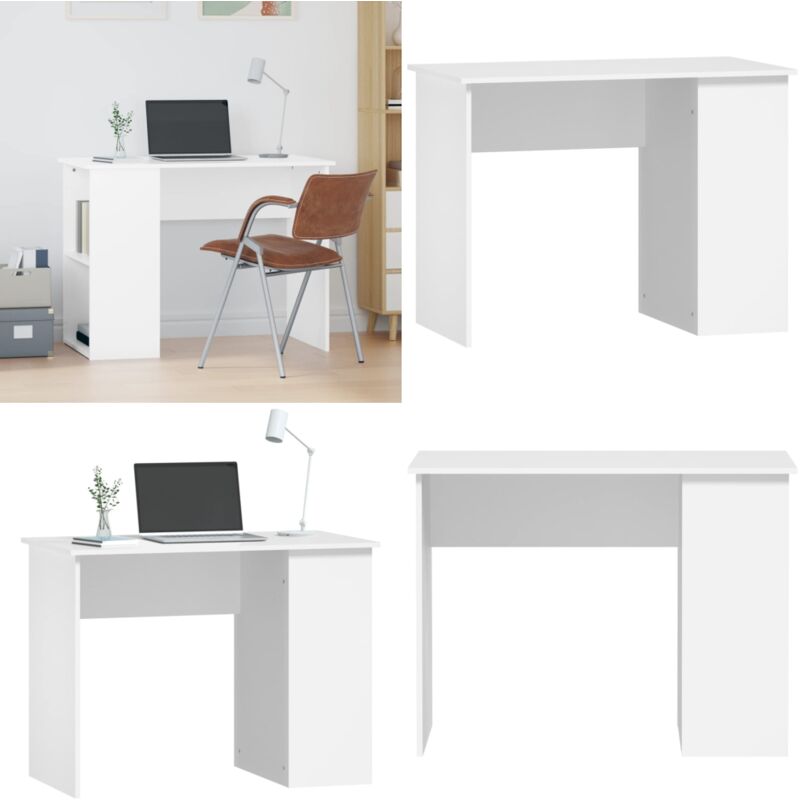 Schreibtisch Weiß 100x55x75 cm Holzwerkstoff - Schreibtisch - Bürotisch - Holzwerkstoff - Weißer Schreibtisch - Moderner Schreibtisch - Home & Living