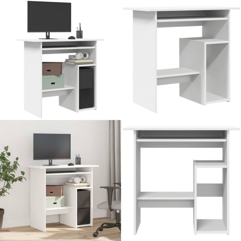 Vidaxl - Schreibtisch Weiß 80x45x74 cm Holzwerkstoff - Schreibtisch - Weißer Schreibtisch - Holzwerkstoff Schreibtisch - Home Office Schreibtisch