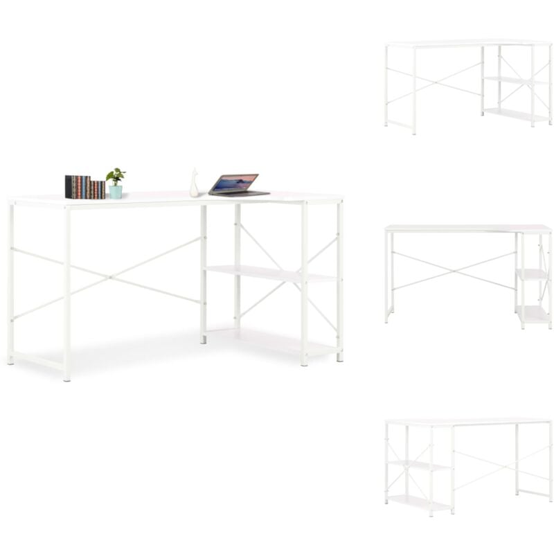 Computertisch Weiß 120x72x70 cm - PC-Tisch - Schreibtisch - Weißer Schreibtisch - L-förmiger Schreibtisch - Home Office