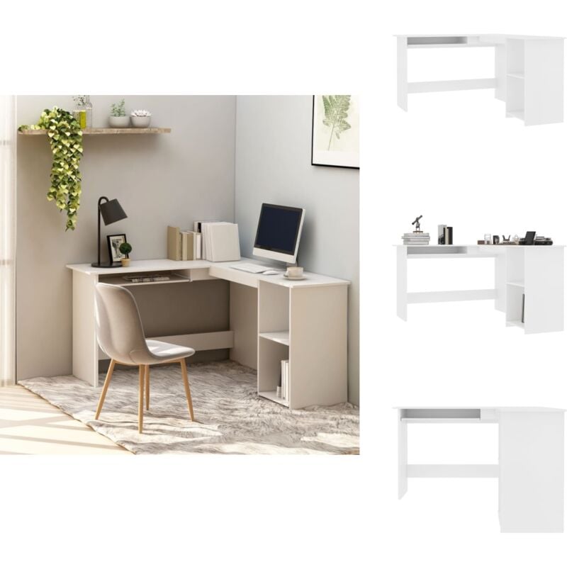 Vidaxl - Eckschreibtisch in L-Form Weiß 120x140x75 cm Holzwerkstoff - Eck Schreibtisch - Holzwerkstoff Schreibtisch - Weißer Schreibtisch - Büro