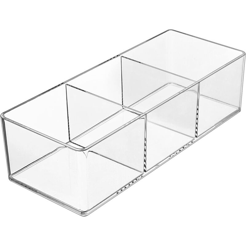 Schubladenorganizer aus Acryl mit 3 Fächern, für Kosmetik, Schmuck, Büro, Kleiderschrank oder Schminktisch.