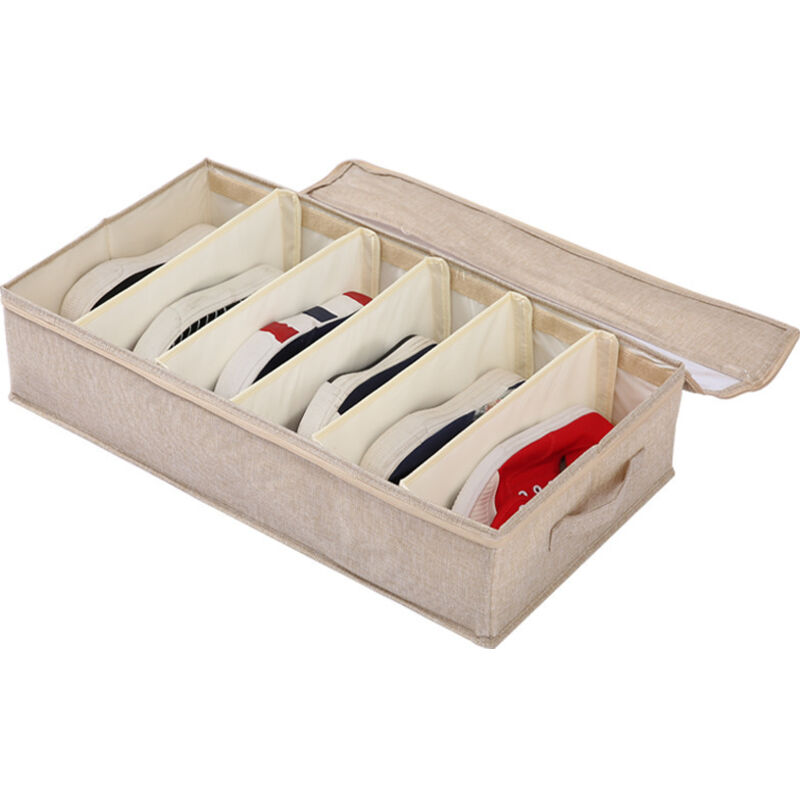 Schuhaufbewahrungsset für unter das Bett, 60 x 33 x 14 cm, große Aufbewahrungstasche aus Vliesstoff für unter das Bett, Schuhaufbewahrung für unter
