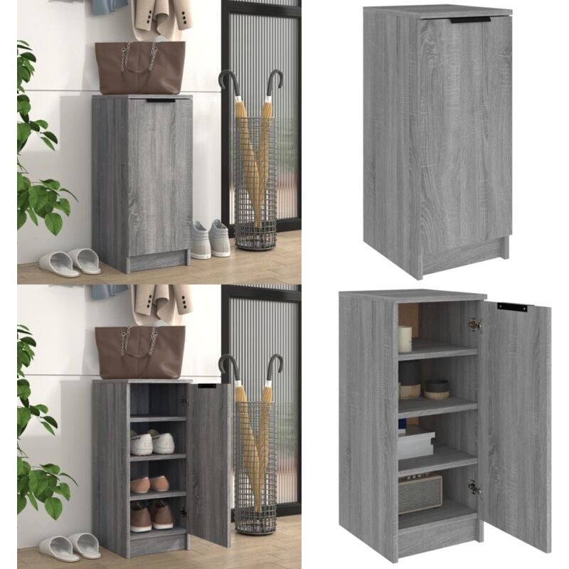 Vidaxl - Schuhschrank Grau Sonoma 30x35x70 cm Holzwerkstoff - Schuhschrank - Holzwerkstoff - Grau - Garderobe - Einbauschrank - Home & Living
