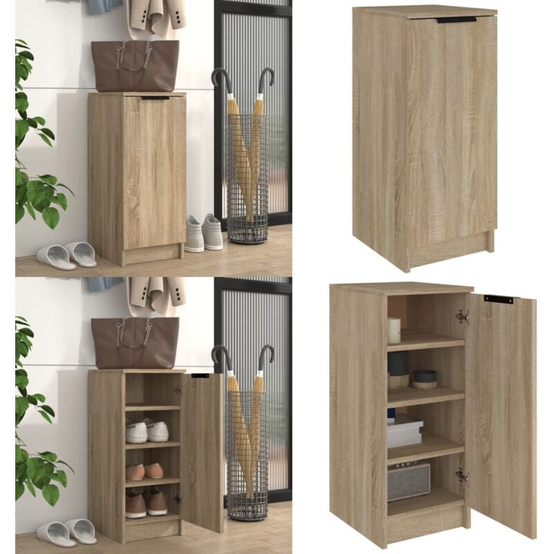 Vidaxl - Schuhschrank Sonoma-Eiche 30x35x70 cm Holzwerkstoff - Schuhschrank - Holzwerkstoff - Sonoma-Eiche - Garderobe - Aufbewahrung - Home & Living