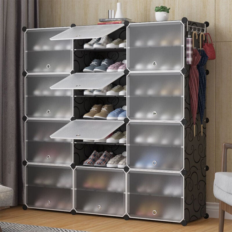 Skecten - Schuhschrank Standregal Schrank diy Kleiderschrank Schuhregal Garderobe Schuhschrank 12 Fächer