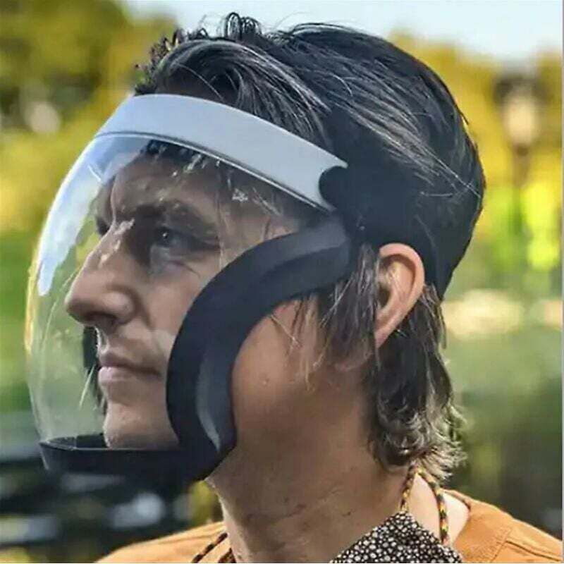 Schutzbrille mit Antibeschlagbeschichtung, transparente HD-Vollgesichtsmaske, staubdicht, spritzwassergeschützt, Reitbrille