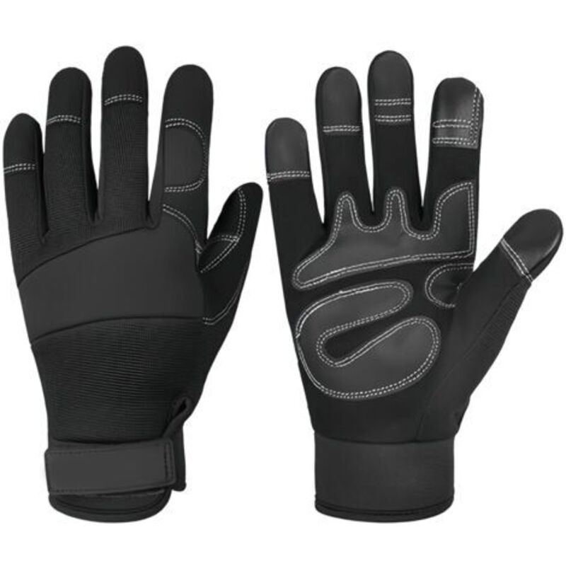 Schutzhandschuhe für Kettensägen, Forstwirtschaftshandschuhe (Kettensägen und Gartengeräte) - Größe 11 Schwarz (L)