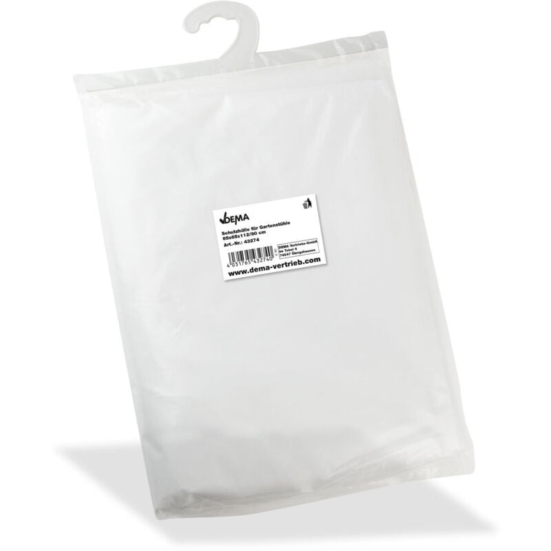 Dema - Schutzhülle Schutzfolie Schutzabdeckung für Gartenstühle 65x65x120/80 cm