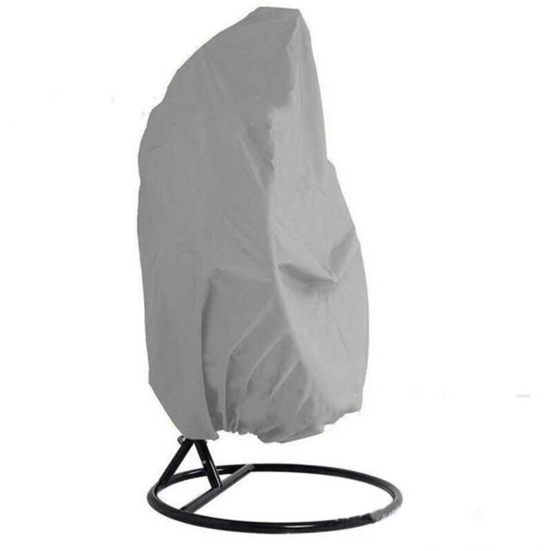 Schutzhülle für Hängesessel, 210D Oxford-Gewebe, winddicht, UV-beständig, wasserdicht, für Hängesessel in Eierform 115190CM, grau.