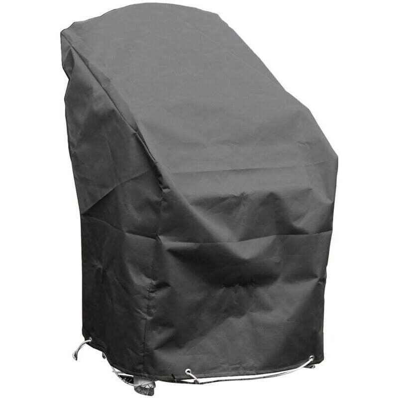 Schutzhülle für stapelbare Gartenstühle. Hochwertiges Polyester. Maße: L 70 x B 65 x H 70 cm. Farbe: Anthrazit.