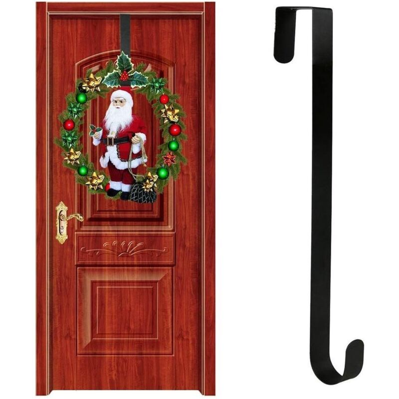 Linghhang - Schwarz) 15' Premium Metall Kranz Aufhänger Haken für Weihnachtsdekoration, groß
