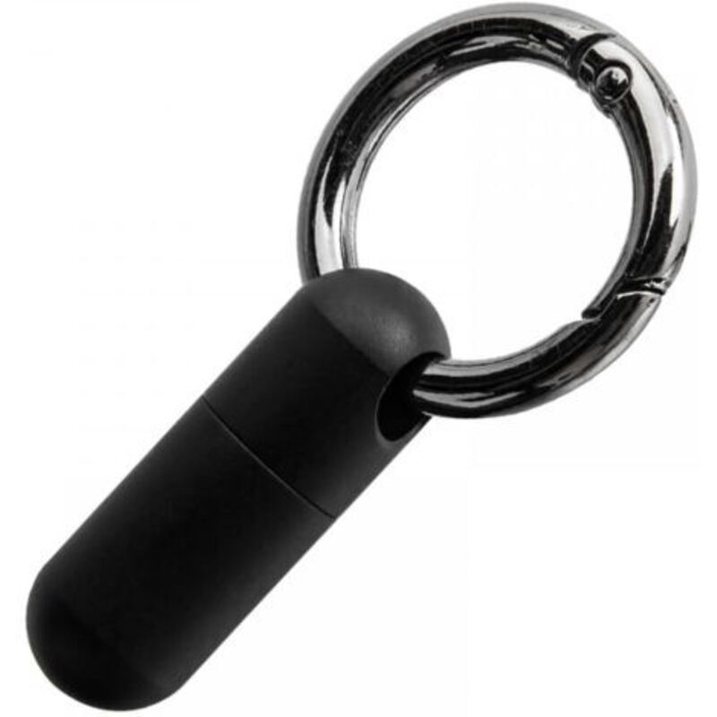 (Black) Keychain Pill Box, Mini Waterproof Pill Box, Portable Pill Holder for Outdoor Travel