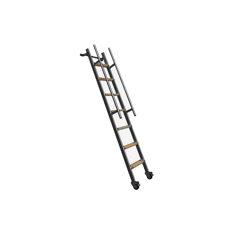 Matisère - Stahl-Raumspartreppe Holzstufen- Geschosshöhe 2,25m - SSPXL-239-N-SR