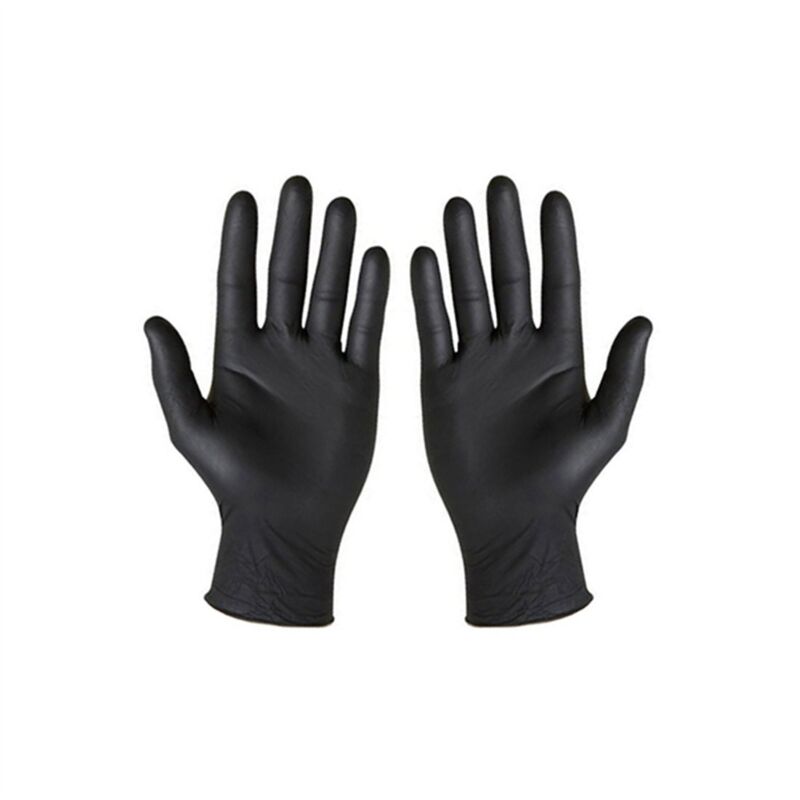 Santex - Handschuhe de Nitrile Powder Free Black Extra Heavy Duty Nitrile Range Flash Black Einweghandschuhe de Single Use Free de Latex Free Box de