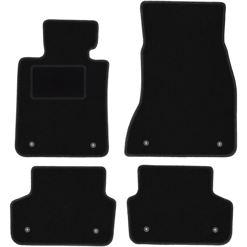 Schwarze Velours-Fußmatten für: BMW 5 G30 Limousine (2017-)