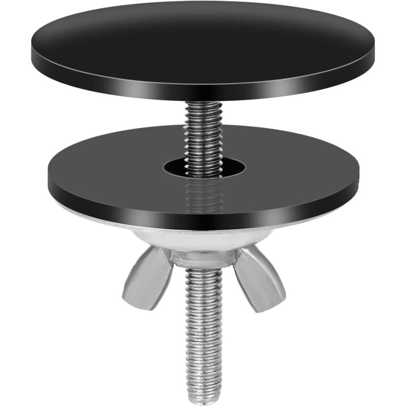 Ugreat - Schwarze Wasserhahn-Lochabdeckung, 5 cm Edelstahl-Spüle, Wasserhahn-Loch-Abdeckung, wasserdichte Spüle-Loch-Abdeckung, schwarze