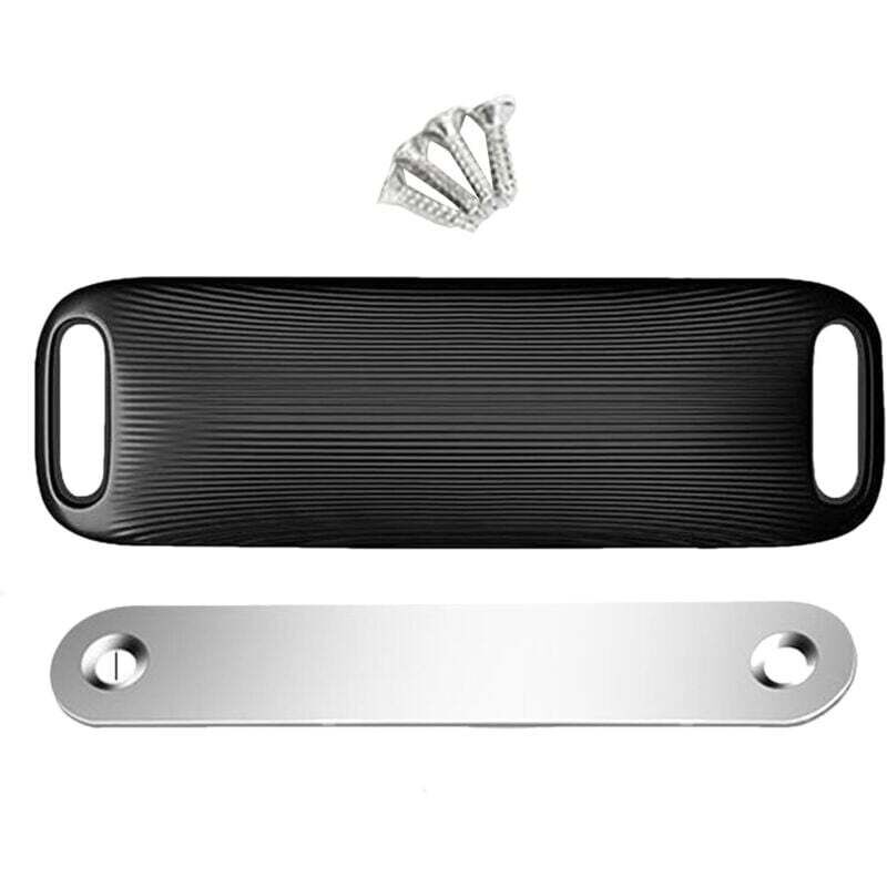 Schwarzer Magnetverschluss für Schränke, 8 x 2,5 cm, Schubladenschließer, geeignet für Kleiderschränke, Küchen, Wohnzimmer