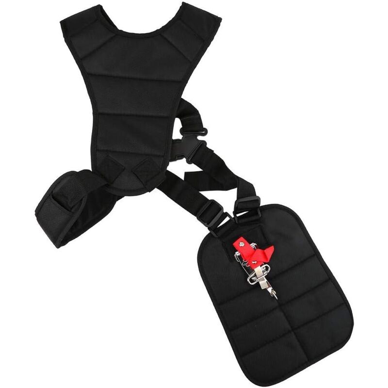 Schwarzer, strapazierfähiger Nylon-gepolsterter Doppelgurt-Gurt für Motorsense, Rasentrimmer und Rasentrimmer, Garten-Freischneider, Rasenmäher,