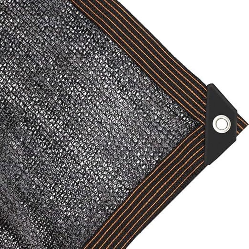 Schwarzes Schattierungsnetz, 96 % Schattierung, mit perforiertem Rand, geeignet für Garten, Schwimmbad, Hühnerstall, Hundezwinger, Gewächshaus (2 m ×